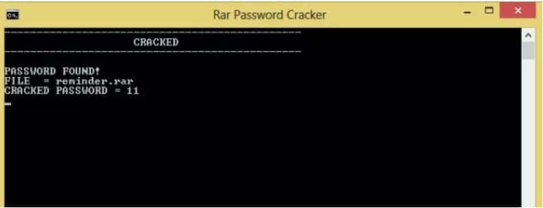 crack rar password using cmd